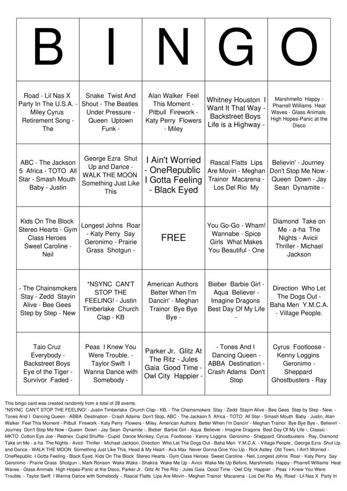 Download Free Custom Bingo Cards Download Free Custom Bingo Cards