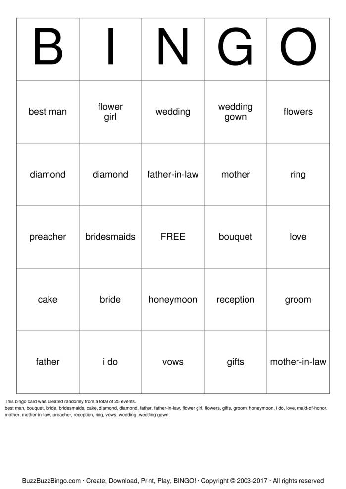 Custom Bingo Cards to Download, Print and Customize!