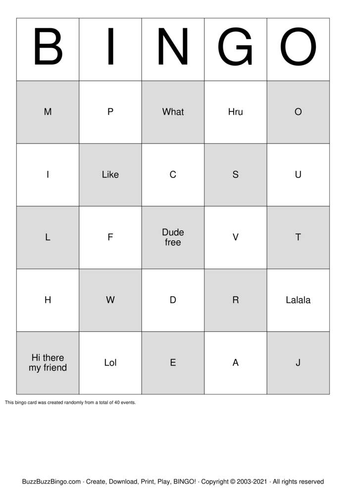 Custom Bingo Cards to Download, Print and Customize!
