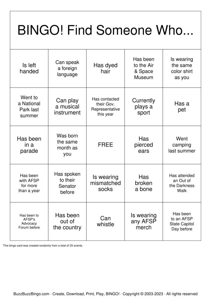 Download Free Find Someone Who... Bingo Cards Download Free Find Someone Who... Bingo Cards