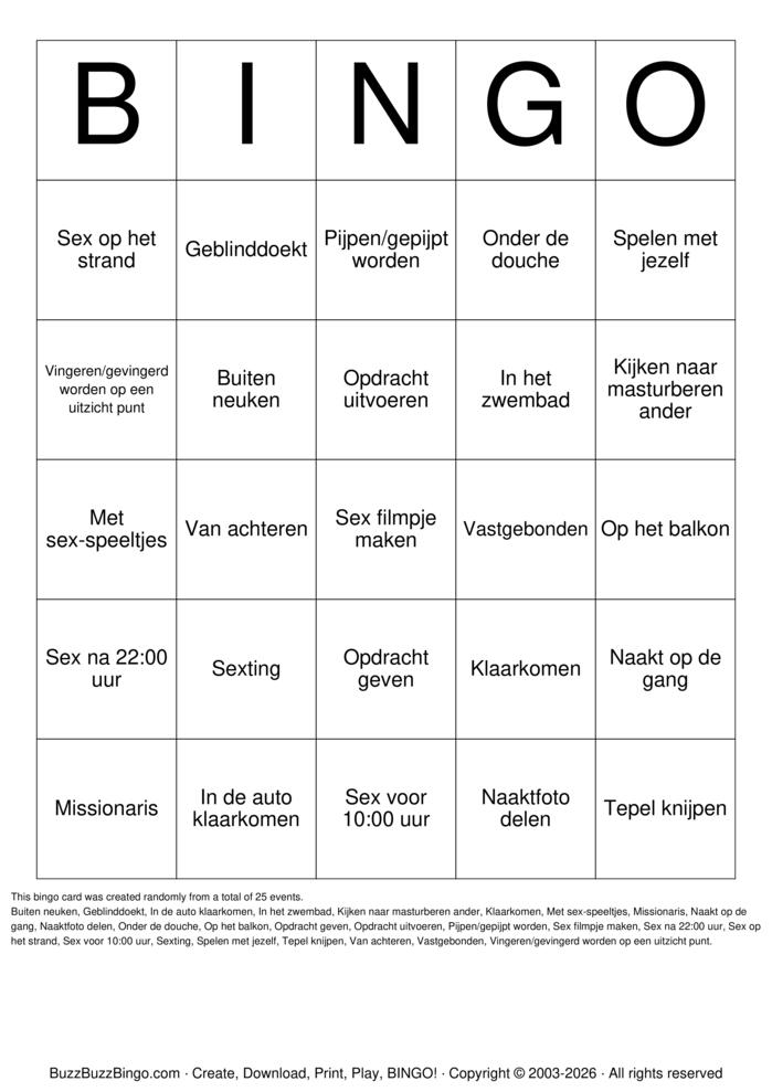 Download Free Homo Sex Bingo Bingo Cards