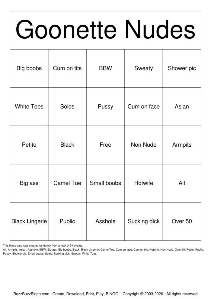Download Free Nude Bingo Bingo Cards Download Free Nude Bingo Bingo Cards