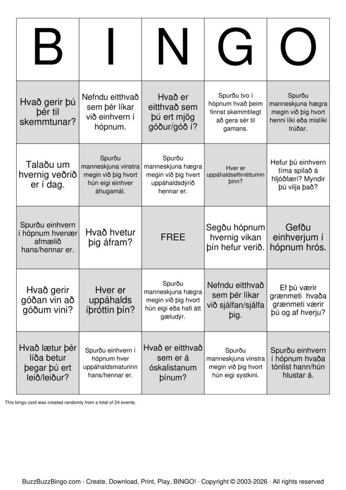 Download Free Social Skills Bingo Cards Download Free Social Skills Bingo Cards