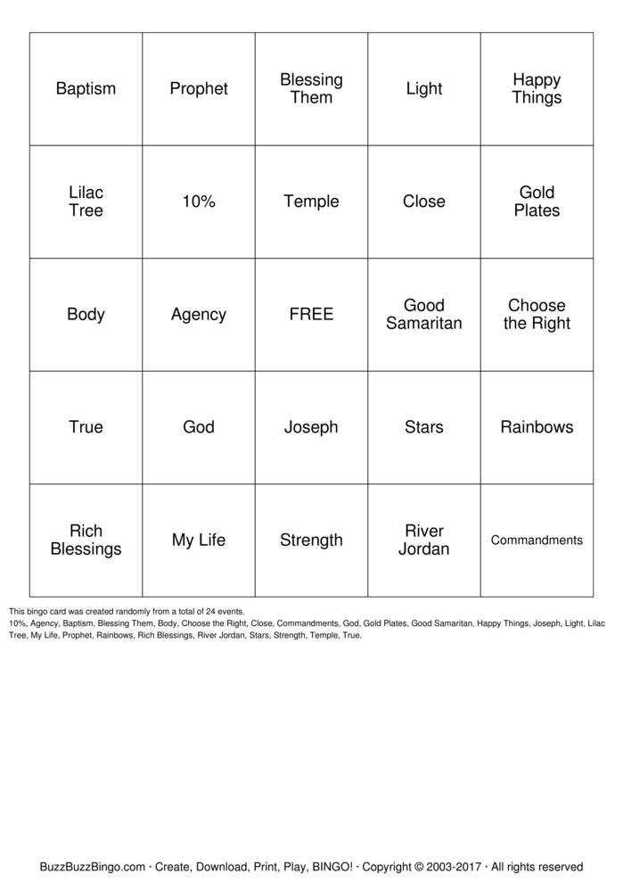 Custom Bingo Cards to Download, Print and Customize!