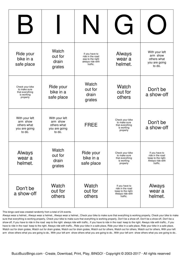Download Free Custom Bingo Cards Download Free Custom Bingo Cards