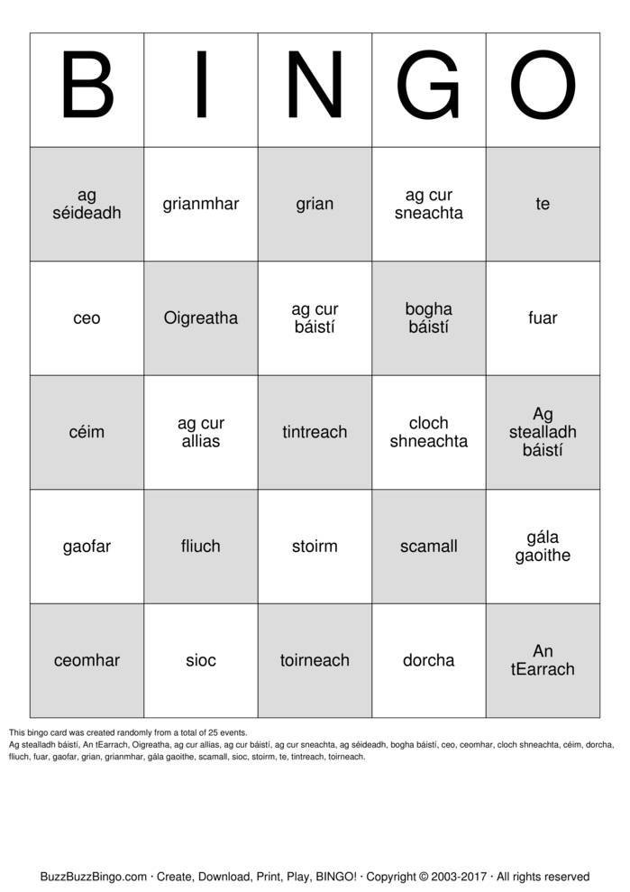 Download Free Custom Bingo Cards Download Free Custom Bingo Cards