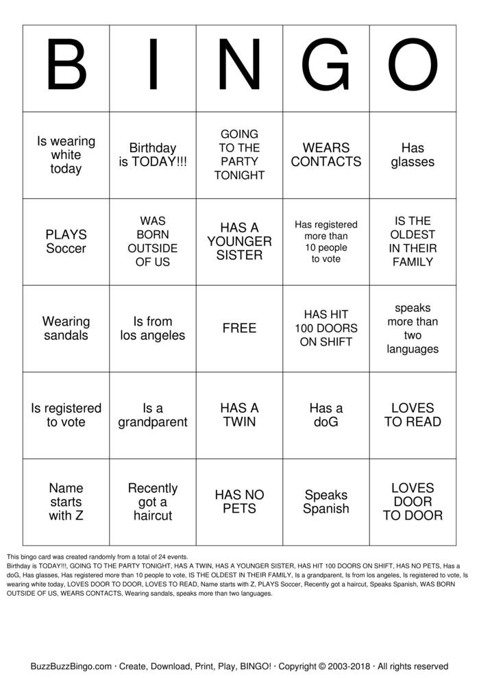 ICEBREAKER BINGO Bingo Cards to Download, Print and Customize!