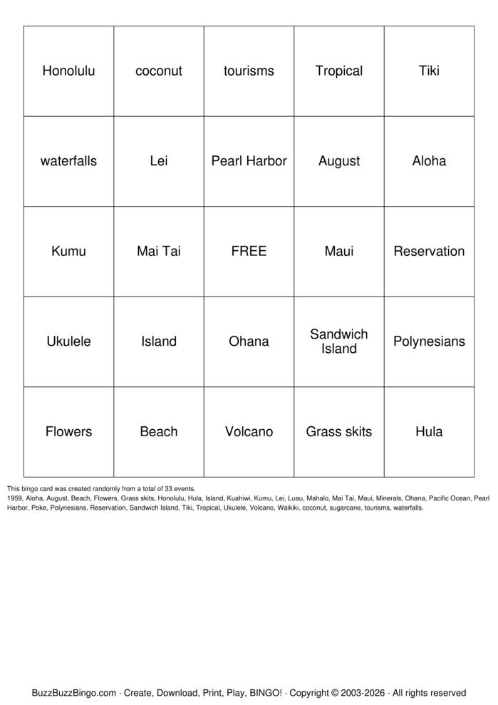 Download Free Jingo Bingo Cards