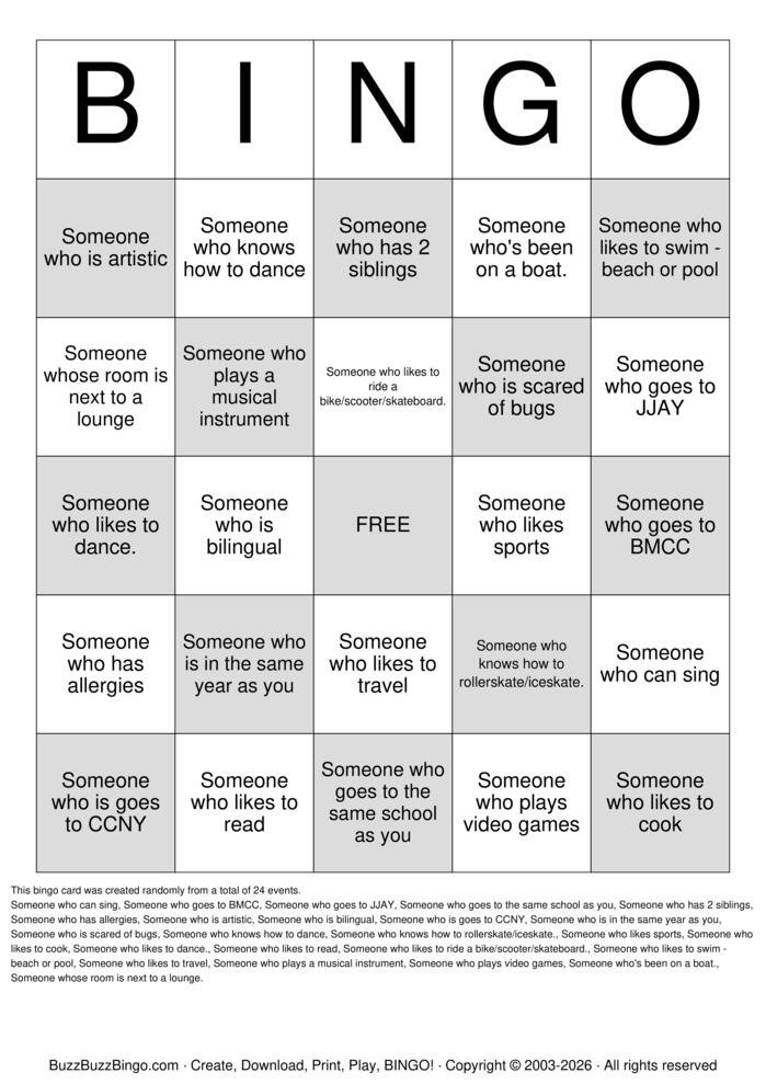 Download Free Speed Friending Bingo Cards Download Free Speed Friending Bingo Cards