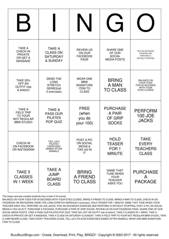 Download Free Custom Bingo Cards Download Free Custom Bingo Cards