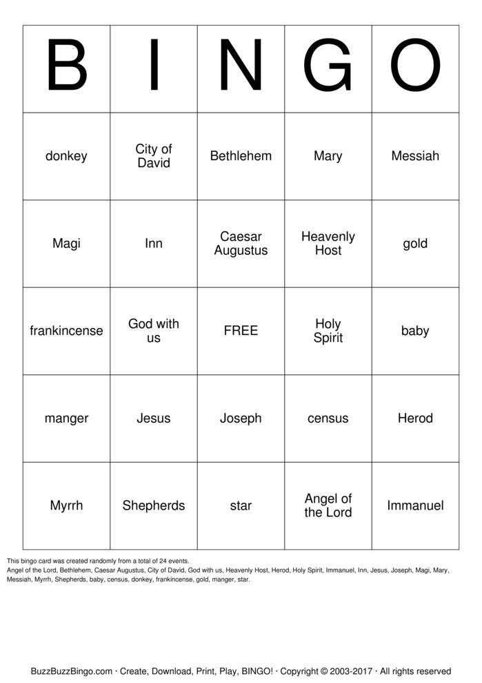 Download Free Custom Bingo Cards Download Free Custom Bingo Cards