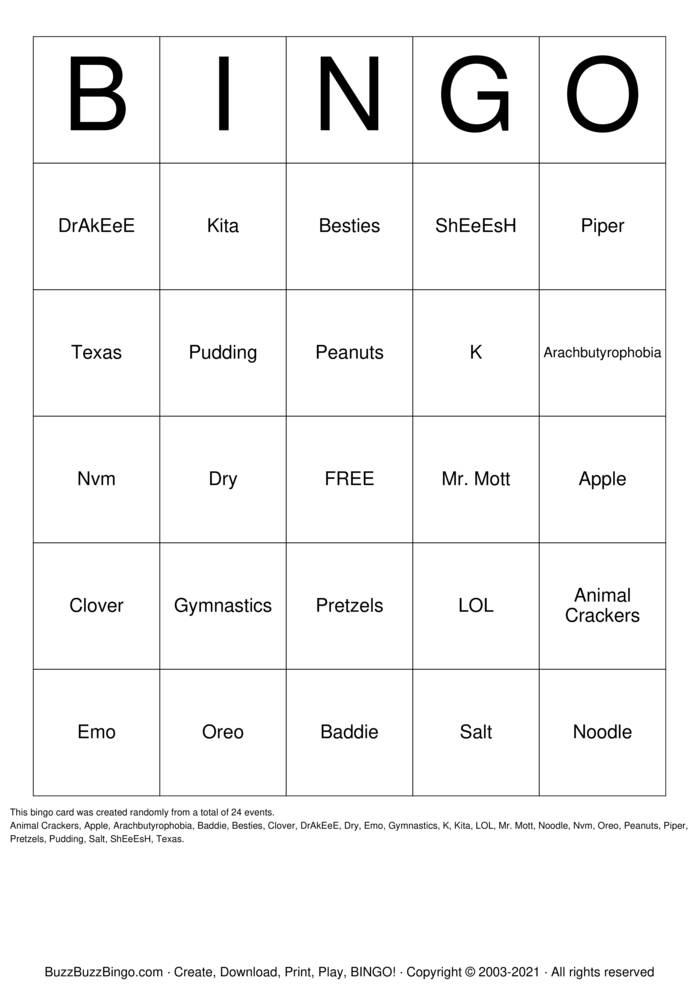 Download Free Custom Bingo Cards Download Free Custom Bingo Cards