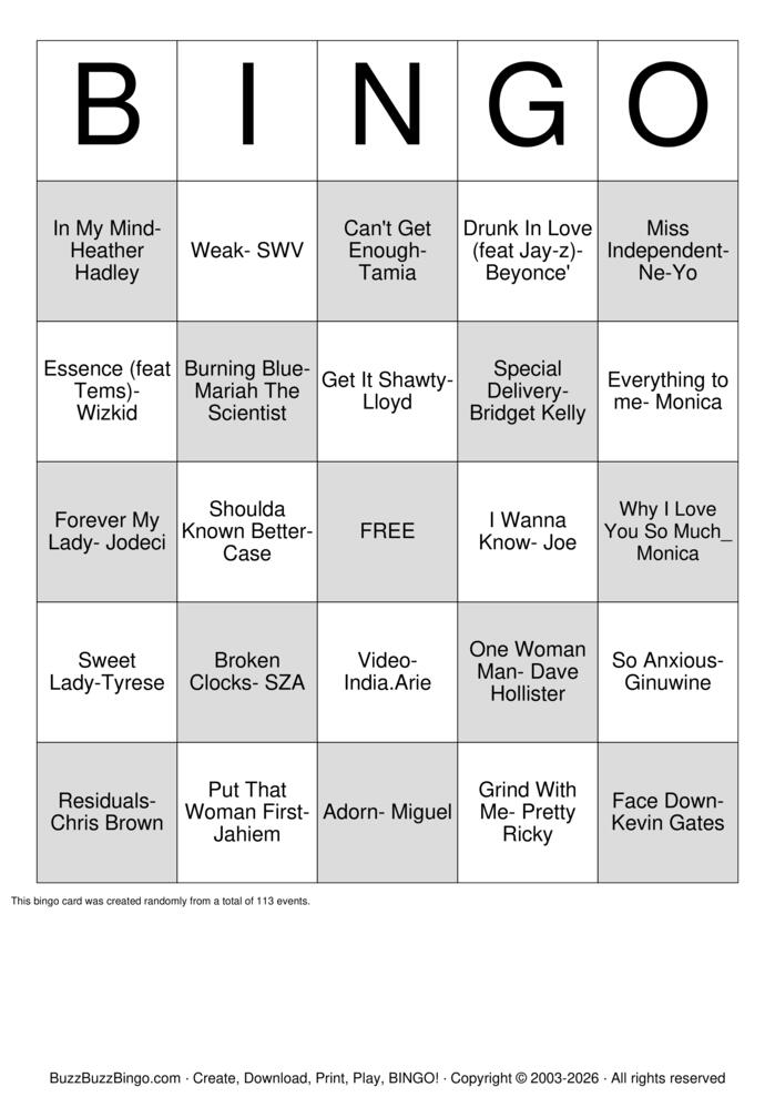 Download Free SHOTS MUSIC BINGO Bingo Cards