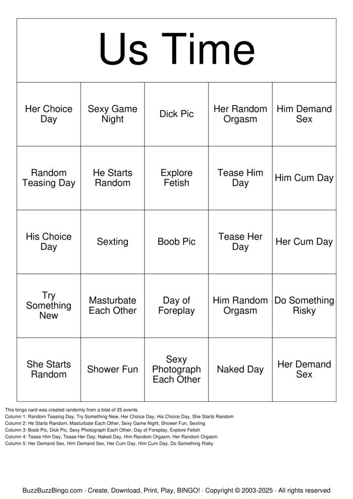 Spontaneous Bingo Cards to Download, Print and Customize!