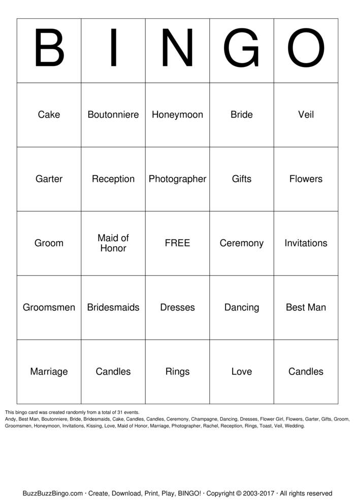 Download Free Custom Bingo Cards Download Free Custom Bingo Cards