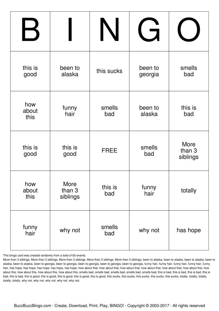 Host Bingo Bingo Cards to Download, Print and Customize!