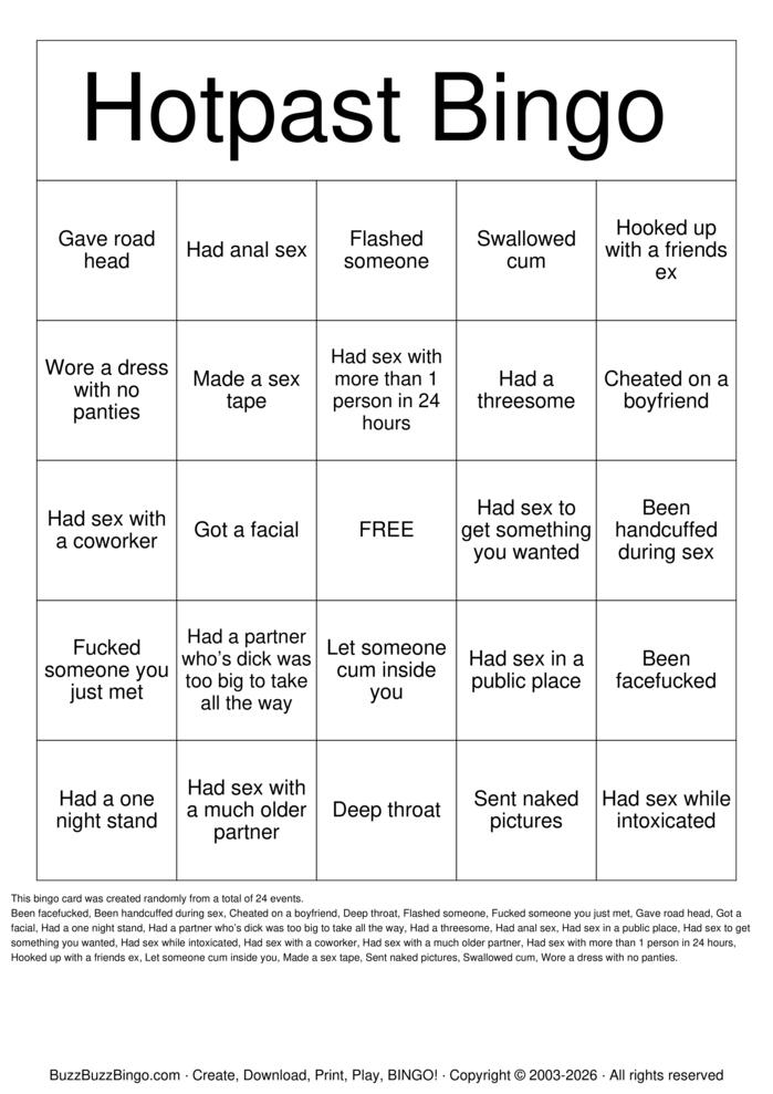 Download Free Hotpast Bingo Bingo Cards