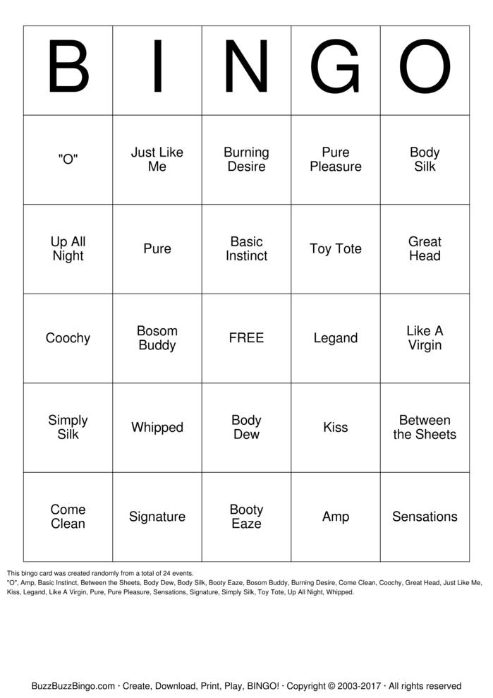 PURE ROMANCE Bingo Cards to Download, Print and Customize!