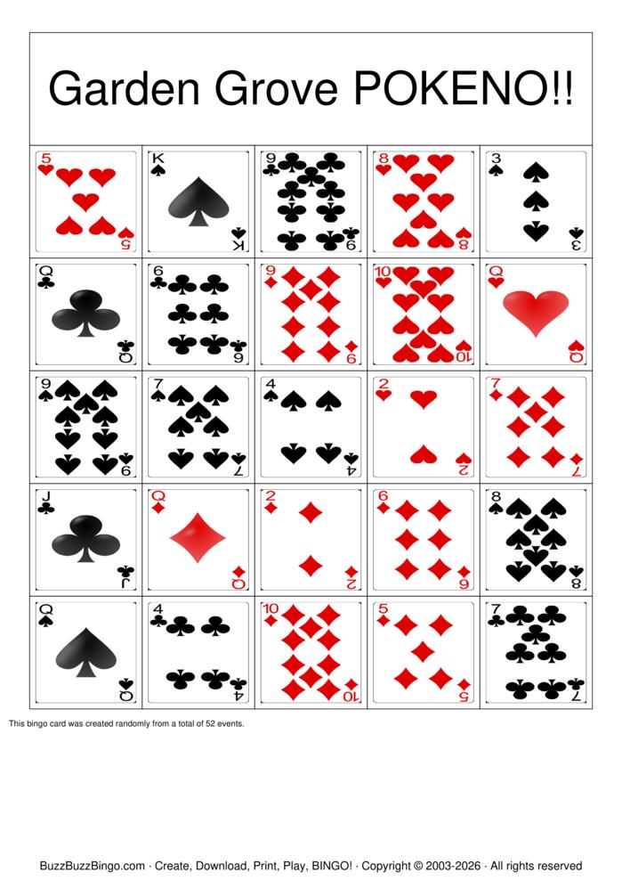 Download Free Pokeno Bingo Cards Download Free Pokeno Bingo Cards