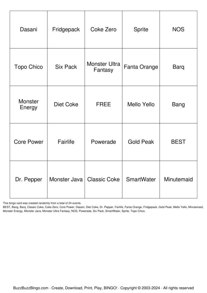 Download Free Coca Cola BSNA Bingo Bingo Cards Download Free Coca Cola BSNA Bingo Bingo Cards