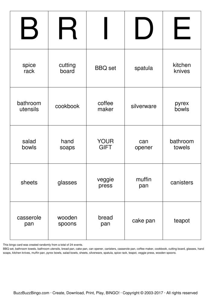 Custom Bingo Cards to Download, Print and Customize!