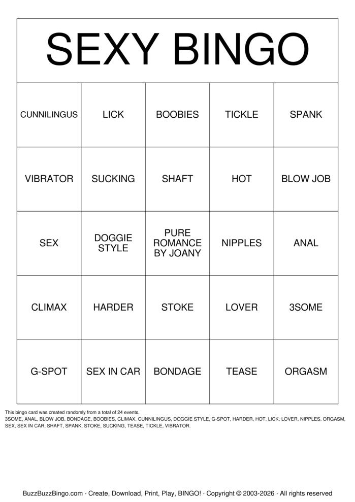 Download Free DIRTY BINGO Bingo Cards