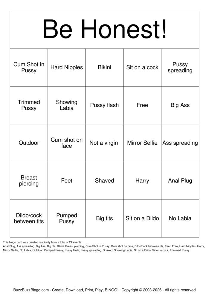 Download Free NSFW Bingo Bingo Cards