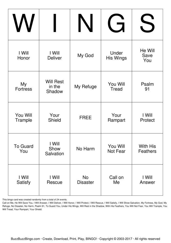 Download Free Scripture Bingo Cards Download Free Scripture Bingo Cards