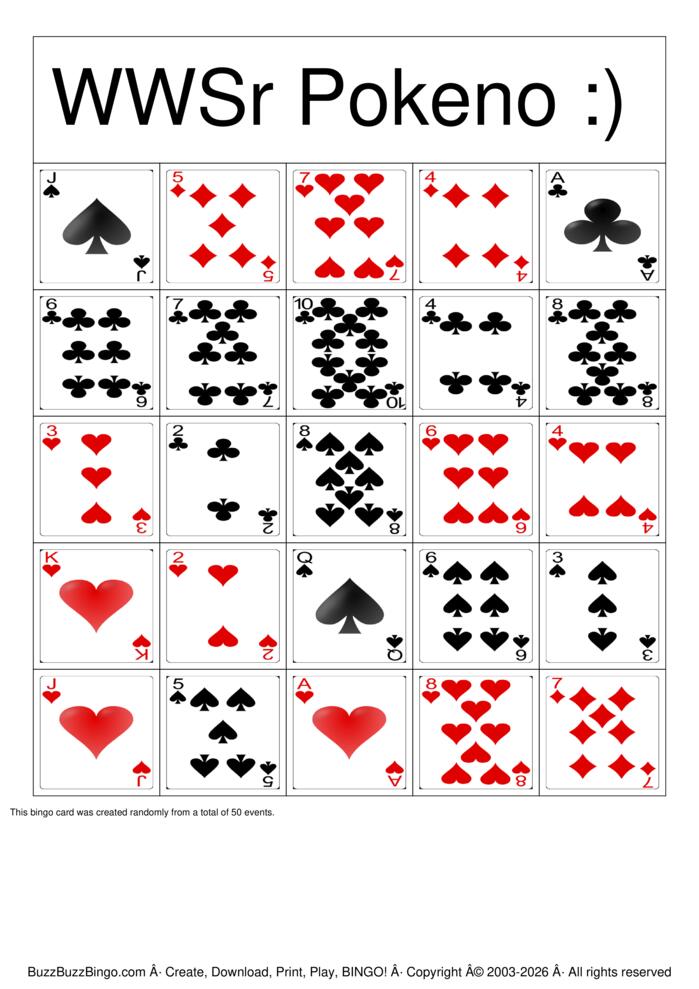Download Free WWSr Pokeno board Bingo Cards Download Free WWSr Pokeno board Bingo Cards
