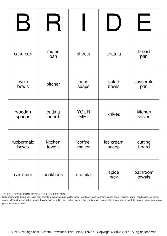 Custom Bingo Cards to Download, Print and Customize!