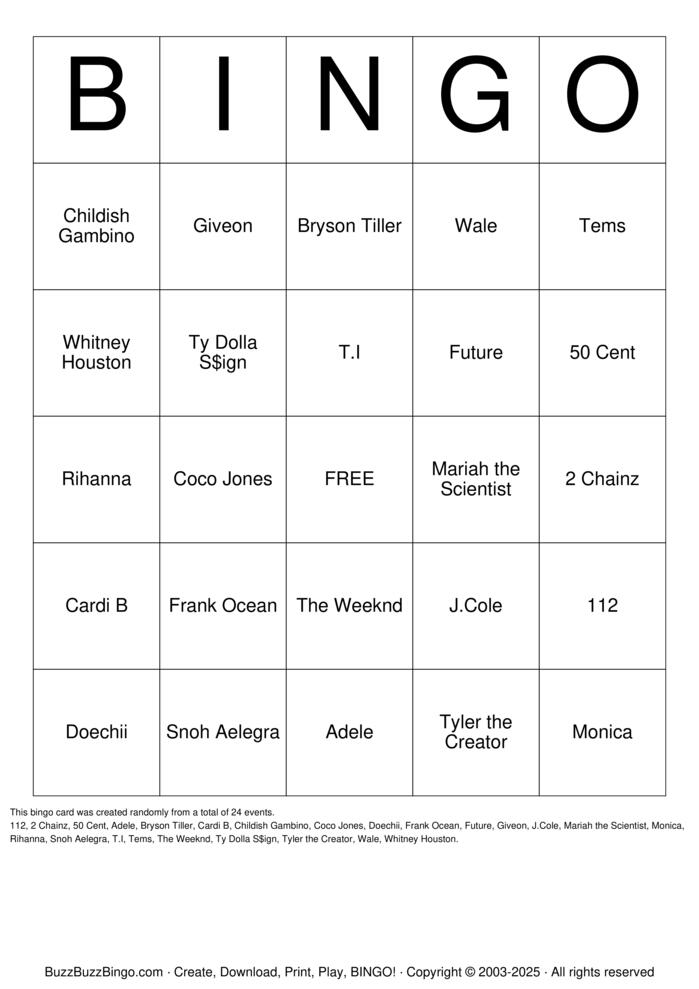 Custom Bingo Cards to Download, Print and Customize!