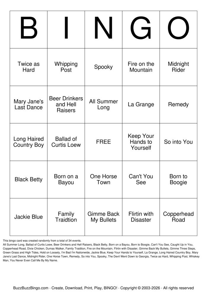Download Free Custom Bingo Cards