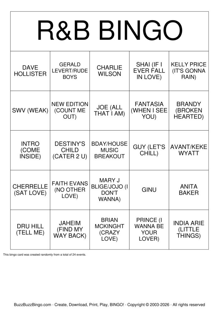 Download Free Custom Bingo Cards Download Free Custom Bingo Cards