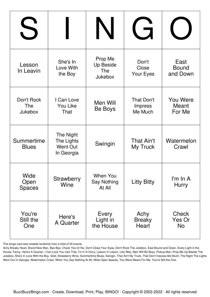 Custom Bingo Cards to Download, Print and Customize!
