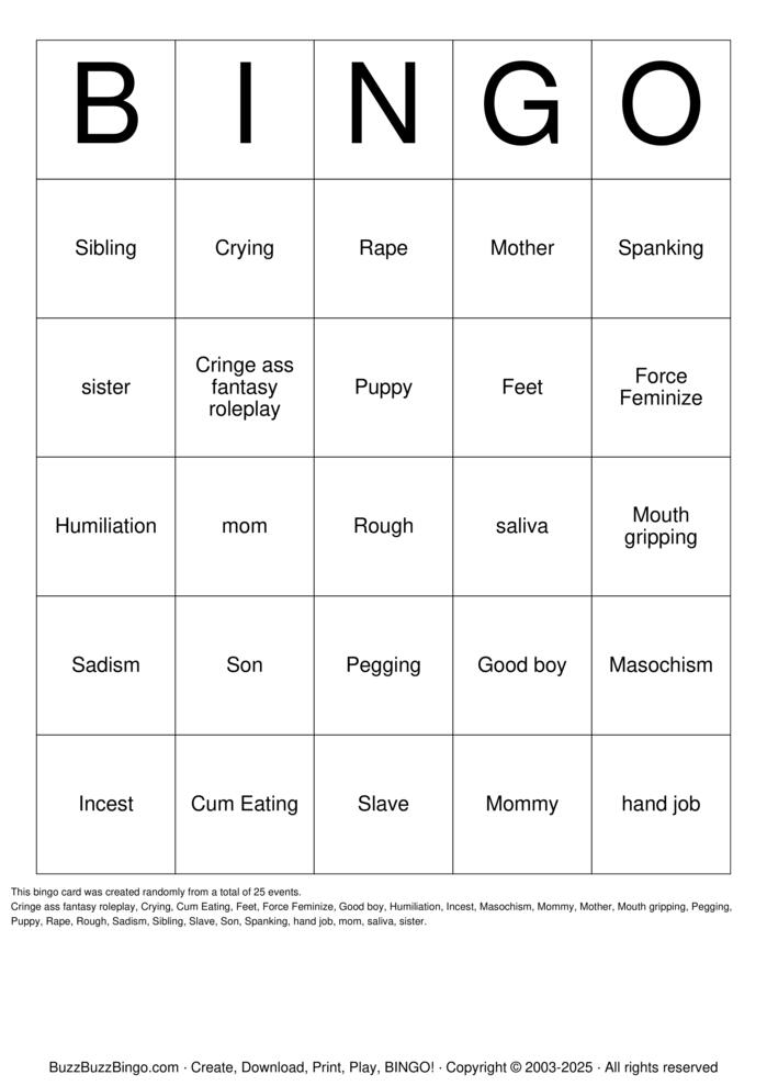 Download Free Freaky Bingo Bingo Cards Download Free Freaky Bingo Bingo Cards