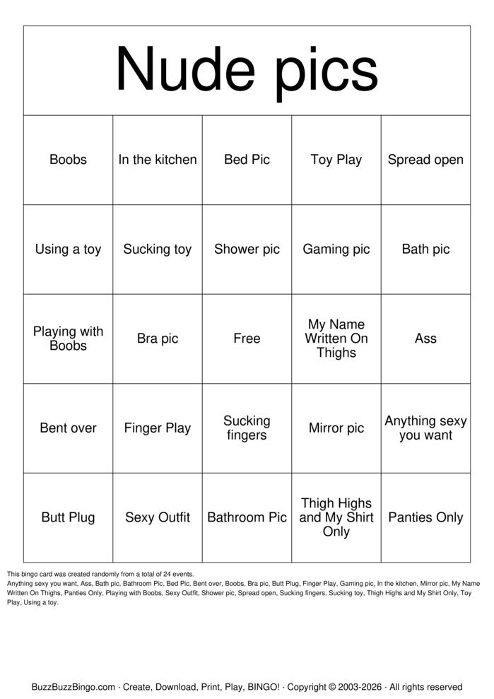Download Free Nude Bingo Bingo Cards Download Free Nude Bingo Bingo Cards
