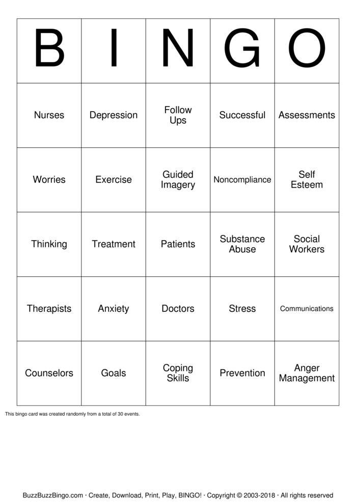 Self Esteem Bingo Cards to Download, Print and Customize!