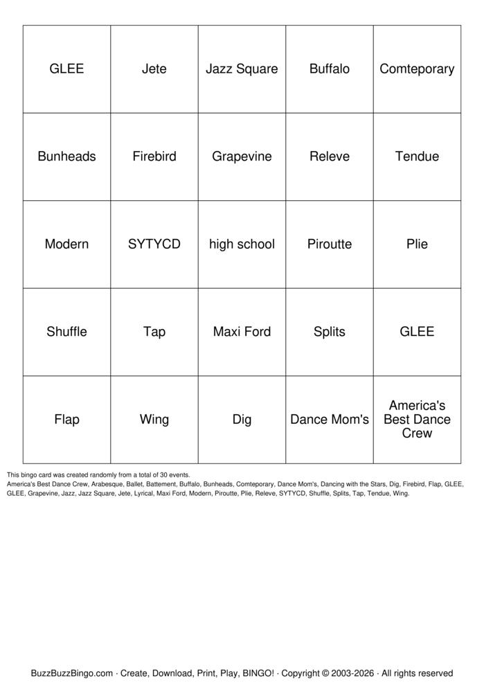 Download Free homecoming Bingo Cards Download Free homecoming Bingo Cards