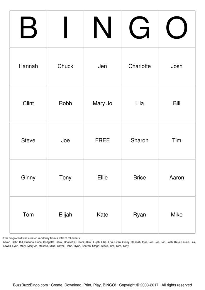 Family Bingo Cards to Download, Print and Customize!
