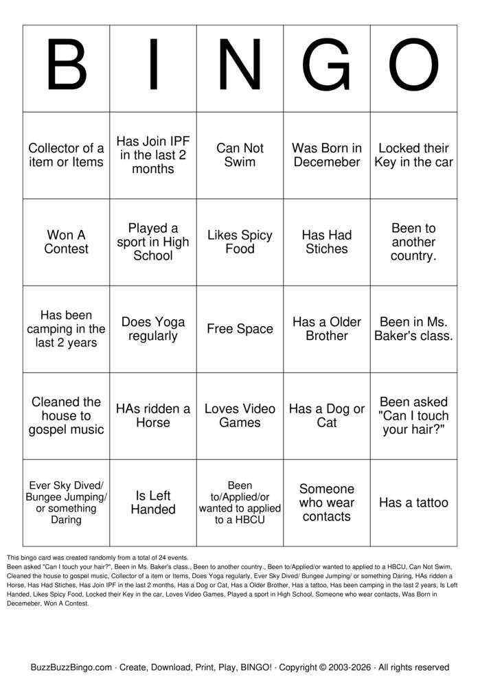 Download Free Find Some WHO Bingo Cards