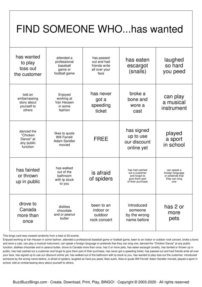 Download Free Getting to Know You! Bingo Cards Download Free Getting to Know You! Bingo Cards