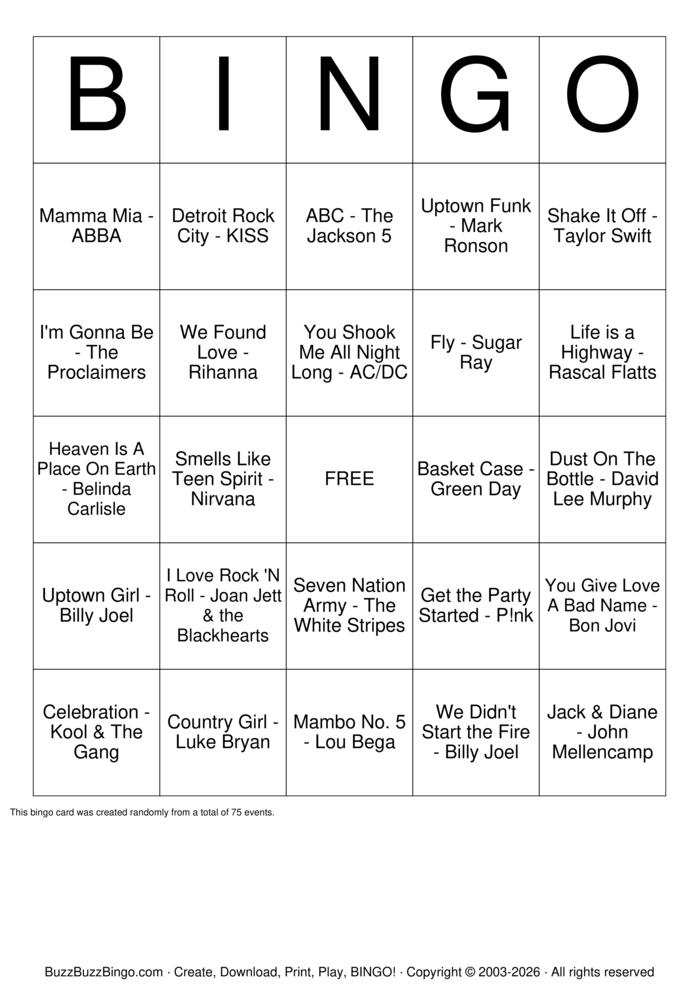 Download Free Singo Classic Bingo Cards