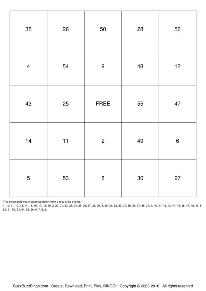 Word Bingo Bingo Cards to Download, Print and Customize!