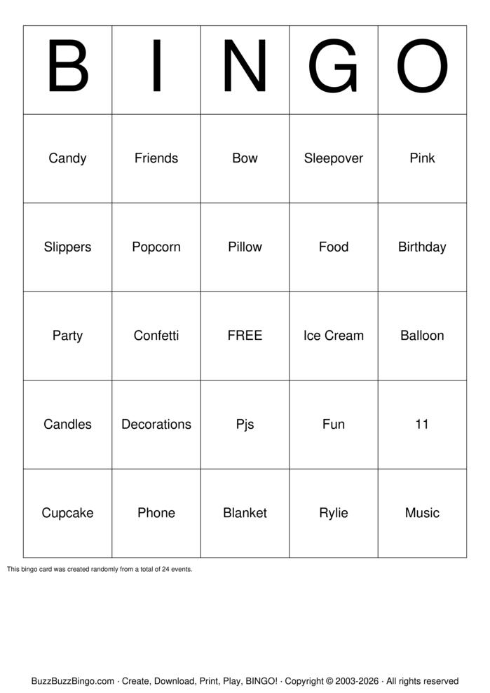 Download Free Custom Bingo Cards Download Free Custom Bingo Cards