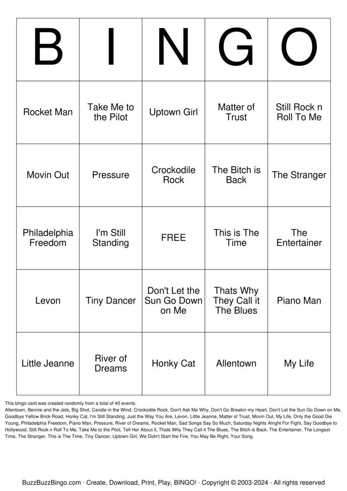 Download Free Custom Bingo Cards Download Free Custom Bingo Cards