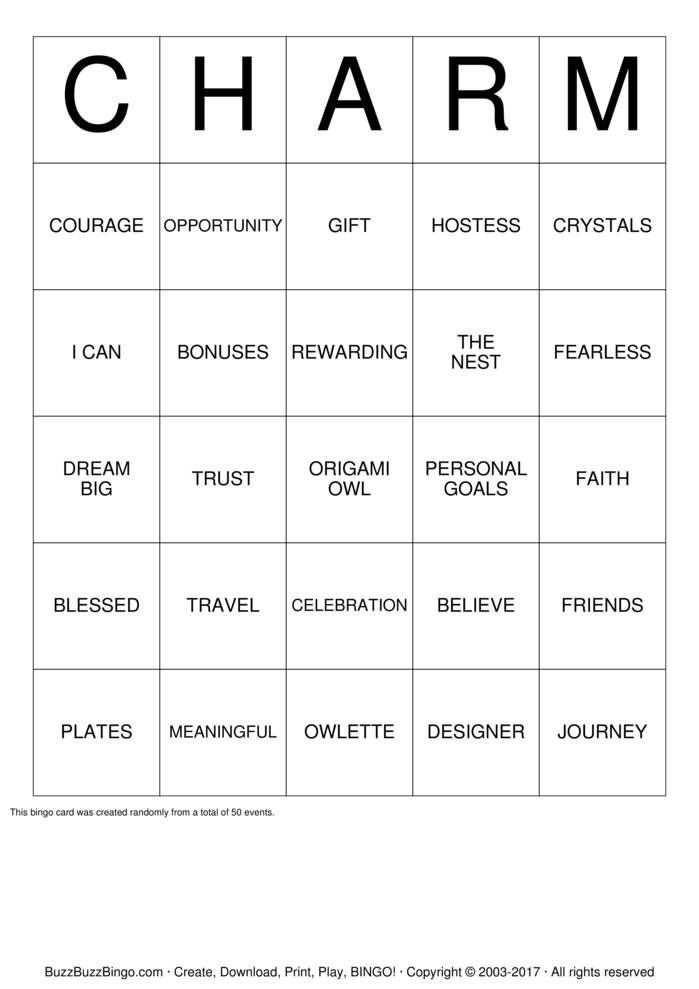 Custom Bingo Cards to Download, Print and Customize!