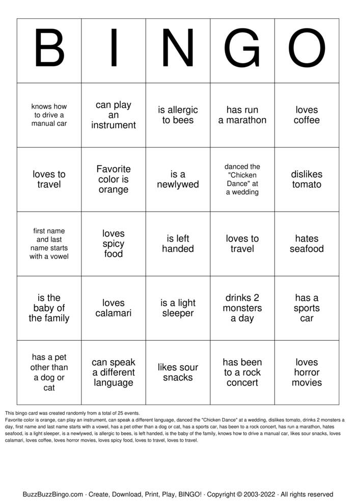 Find Someone Who... Bingo Cards to Download, Print and Customize!