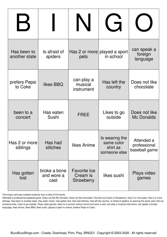 Download Free Find Someone Who... Bingo Cards
