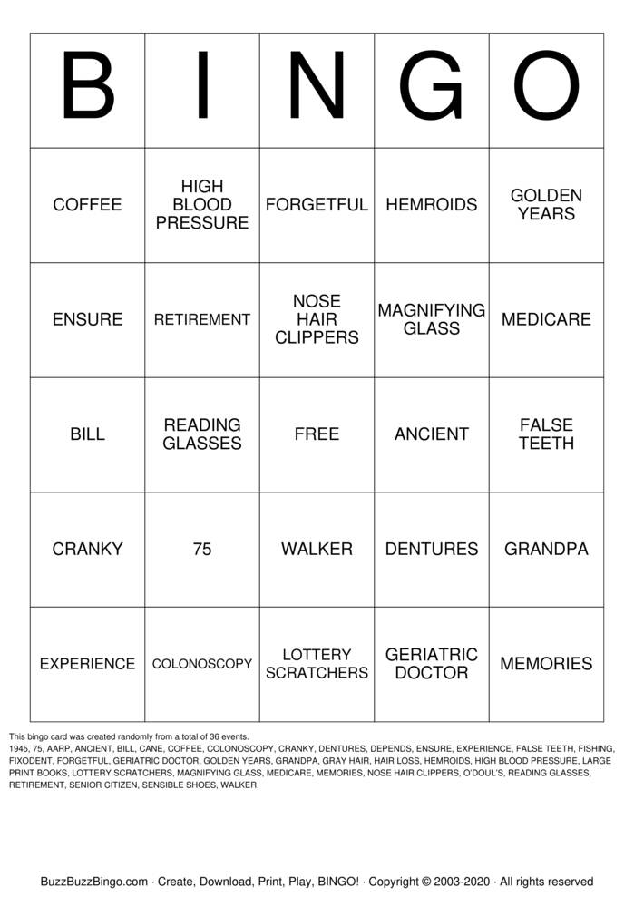 Download Free Happy 75th Birthday Bingo Cards
