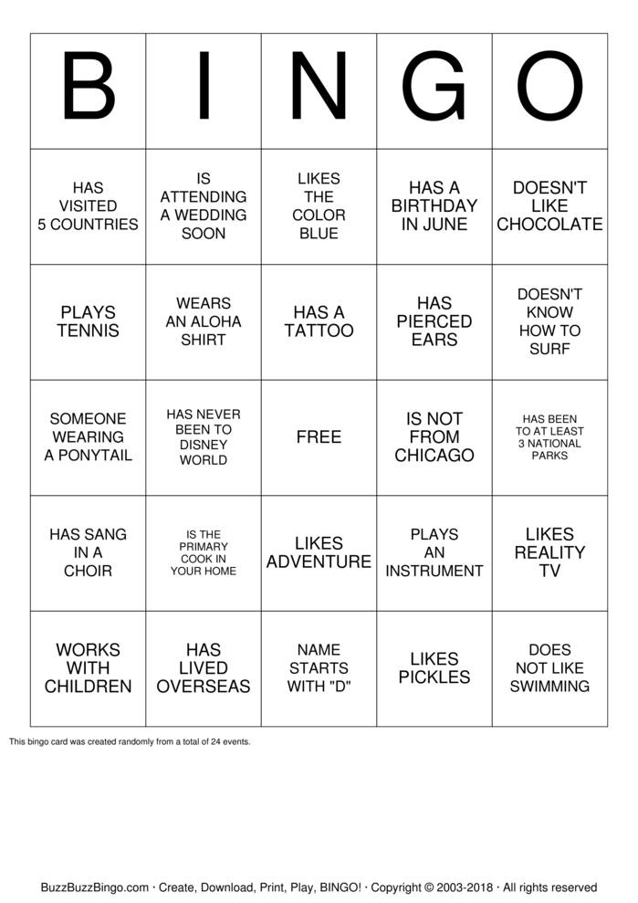 Download Free ICEBREAKER BINGO Bingo Cards Download Free ICEBREAKER BINGO Bingo Cards
